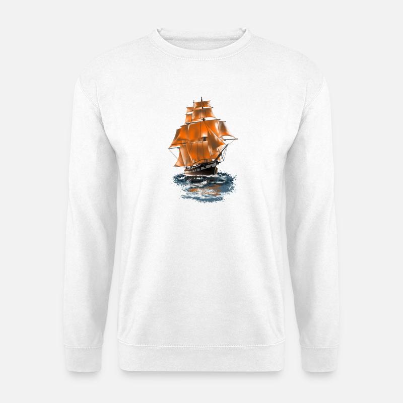 sailing ship - Unisex Sweatshirt - white