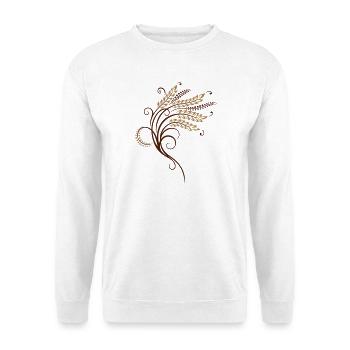 Filigree grain ears, baker, bakery - Unisex Sweatshirt - white - Front