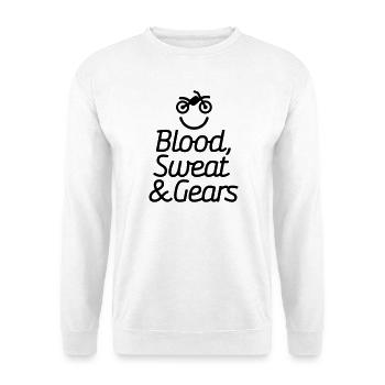 Blood sweat & gears - Motocross - Motorcycle - Sweat-shirt Unisexe - blanc - Devant