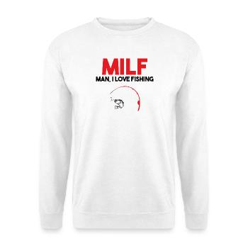 Angler fishing fisherman saying fish - Unisex Sweatshirt - white - Front