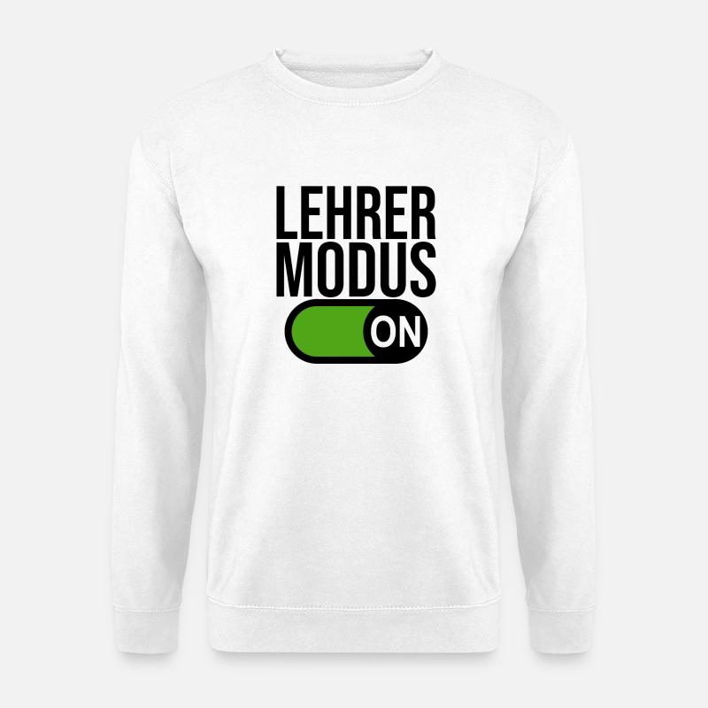 Lehrer Modus (schwarz) - Unisex Pullover - Weiß