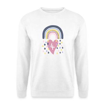 Rainbow 4ème anniversaire - Sweat-shirt Unisexe - blanc - Devant
