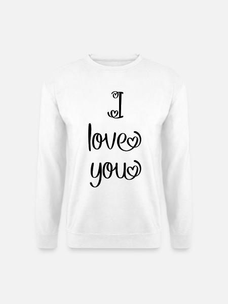 Je t'aime - Sweat-shirt Unisexe - blanc