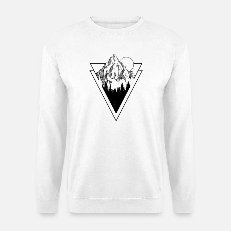 Bergskizze - Unisex Pullover - Weiß