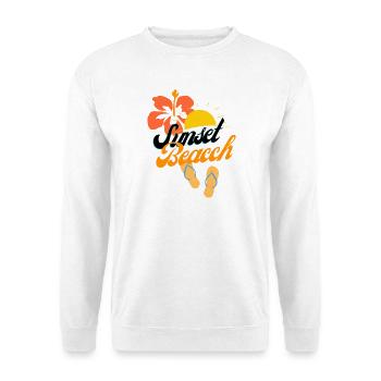 sunset beach - Sweat-shirt Unisexe - blanc - Devant