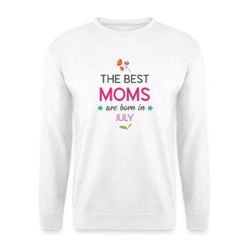 Die besten Mütter werden im Juli geboren - Unisex Pullover - Weiß - Vorne