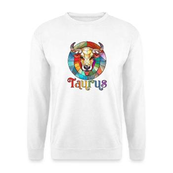 Taurus, zodiac sign, horoscope - Unisex Sweatshirt - white - Front