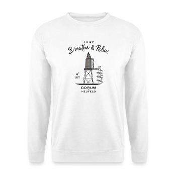 Phare de Dorum Neufeld, côte allemande de la mer du Nord - Sweat-shirt Unisexe - blanc - Devant
