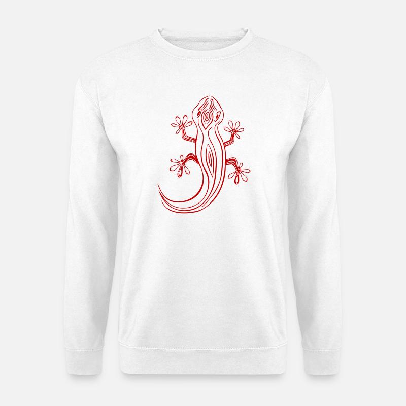 Eidechse Gecko - Unisex Pullover - Weiß