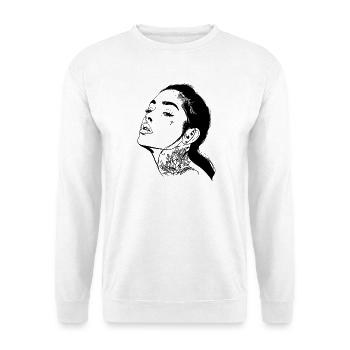 Tatouage Portrait de fille - Sweat-shirt Unisexe - blanc - Devant
