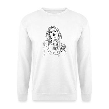 Tattoo Girl Line Art - Unisex Sweatshirt - white - Front