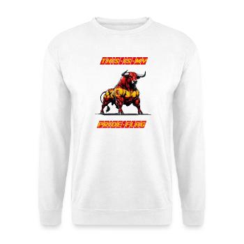 Das ist meine stolze Flagge Spanien - Unisex Pullover - Weiß - Vorne