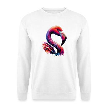 Flamingo - Unisex Pullover - Weiß - Vorne