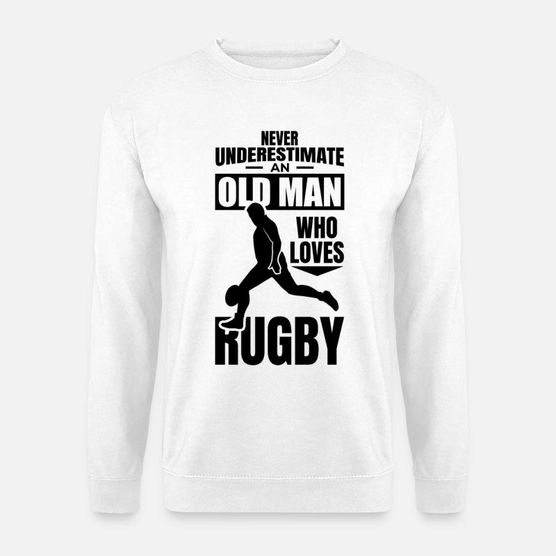Alter Rugby Opa - Unisex Pullover - Weiß