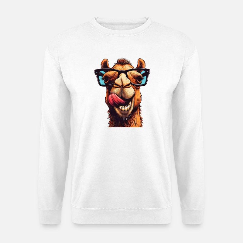 Kamel - Unisex Pullover - Weiß