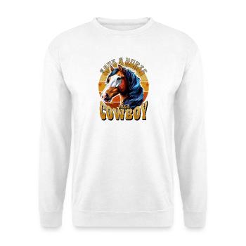 Sauvez une balade à cheval Un cow-boy qui fait de l’équitation et un fan de cheval - Sweat-shirt Unisexe - blanc - Devant
