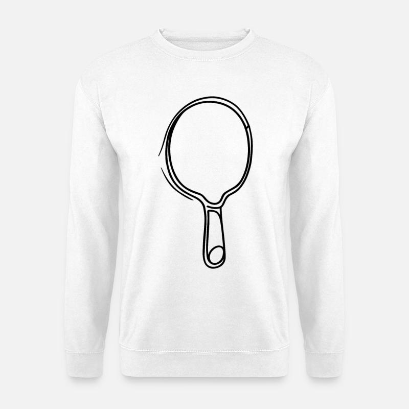 Tischtennisschläger Skizze - Unisex Pullover - Weiß
