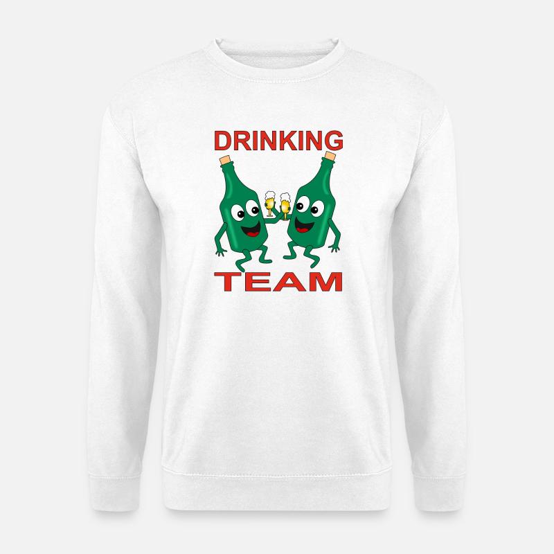 Mischievous Beer Bottles Drinking Team - Unisex Sweatshirt - white