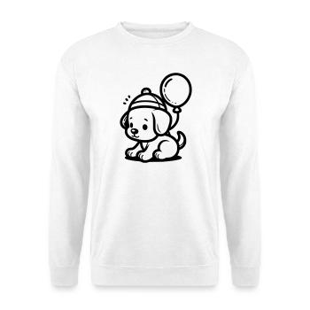 Hundewelpe - Unisex Pullover - Weiß - Vorne