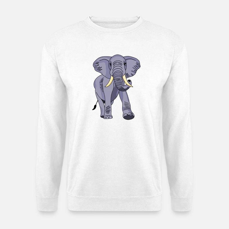 Elefant - Unisex Pullover - Weiß
