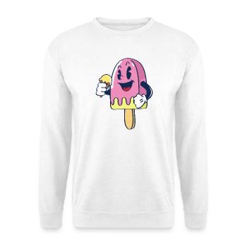 Fröhlicher Kindereis Charakter Eiscreme Eis - Unisex Sweatshirt - white - Front