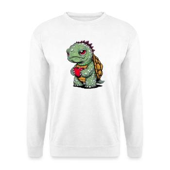 Turtle with heart - Unisex Sweatshirt - white - Front