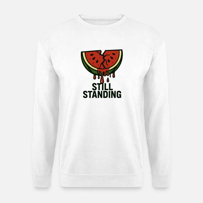 Wassermelone - Still Standing - Unisex Pullover - Weiß