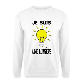 Je suis une lumière - Sweat-shirt Unisexe - blanc - Devant