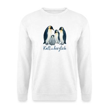 Blaue Winterpinguine - Unisex Pullover - Weiß - Vorne