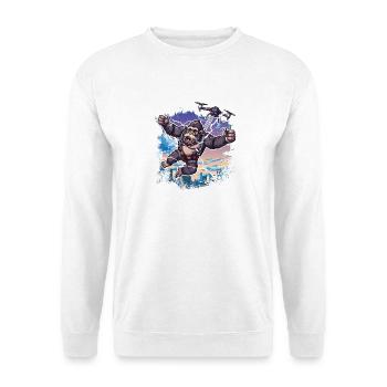 Gorilla Drohne Kinder lustig - Unisex Pullover - Weiß - Vorne