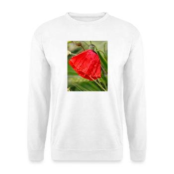 Motif de goutte de coquelicot - Sweat-shirt Unisexe - blanc - Devant