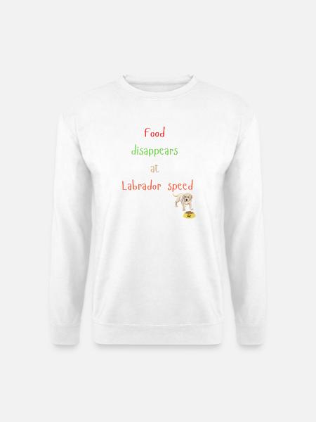 Labrador Essen Verschwinden Verspieltes Design - Unisex Pullover - Weiß
