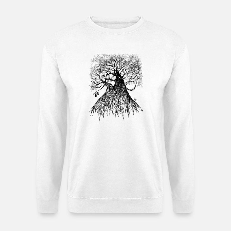 Tree Oak Frog's Eye View - Unisex Sweatshirt - white