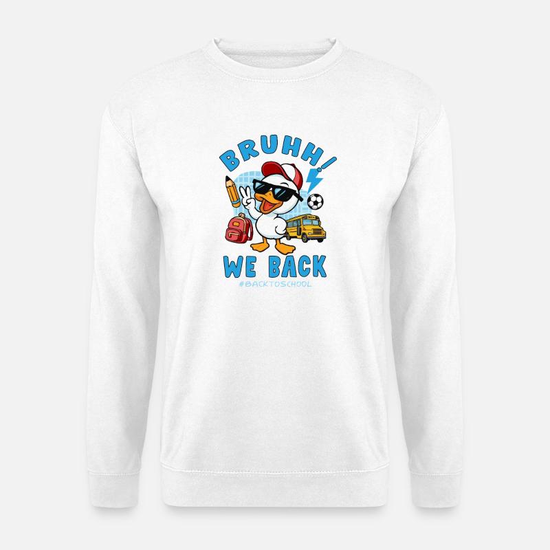 Duck Student Back to School - Unisex Sweatshirt - white