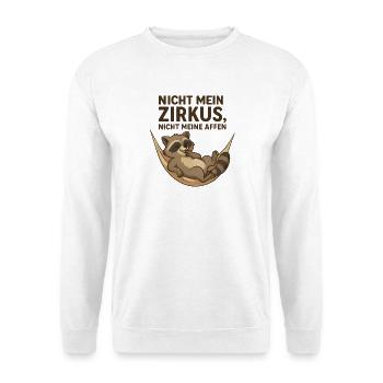 Raccoon Design Hammock Circus Funny Sayings - Unisex Sweatshirt - white - Front