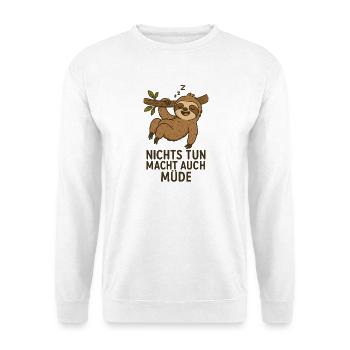 Nap sloth with slogan funny sayings - Unisex Sweatshirt - white - Front