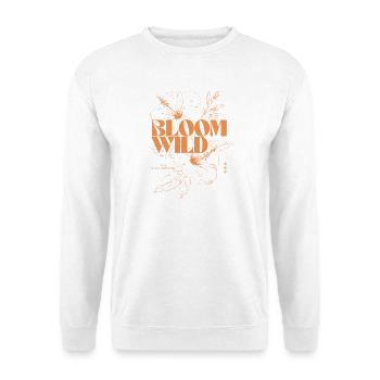 Bloom Wild Blumenmuster - Unisex Pullover - Weiß - Vorne