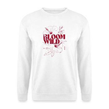 Bloom Wild Floral Typography Design - Unisex Sweatshirt - white - Front
