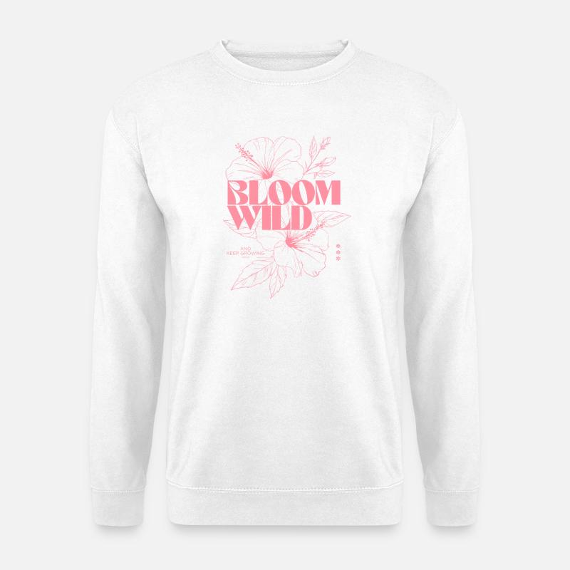 Blüte Wild Blumen Illustration - Unisex Pullover - Weiß