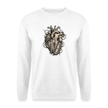 Cœur anatomique du bibliophile - Sweat-shirt Unisexe - blanc - Devant