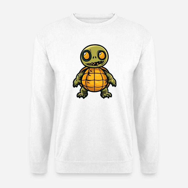 Schildkröte Halloween Comic Lustig - Unisex Pullover - Weiß