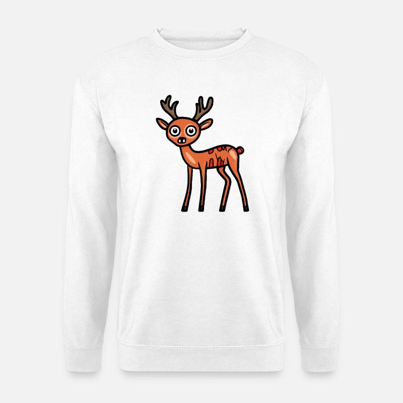 Deer Halloween Comic Funny - Unisex Sweatshirt - white