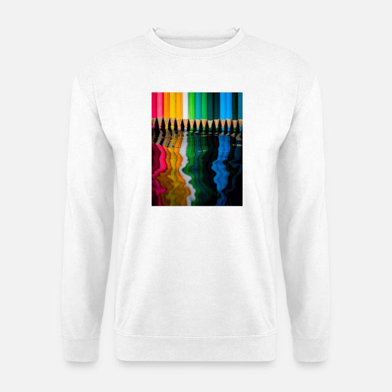 Leitlinien, reflektierende Köpfe - Unisex Pullover - Weiß