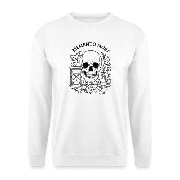 Memento Mori Skull Hourglass Transience - Unisex Sweatshirt - white - Front