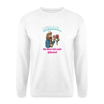 Rose Beißt Mich Cartoon Humor Karikatur  - Unisex Pullover - Weiß - Vorne