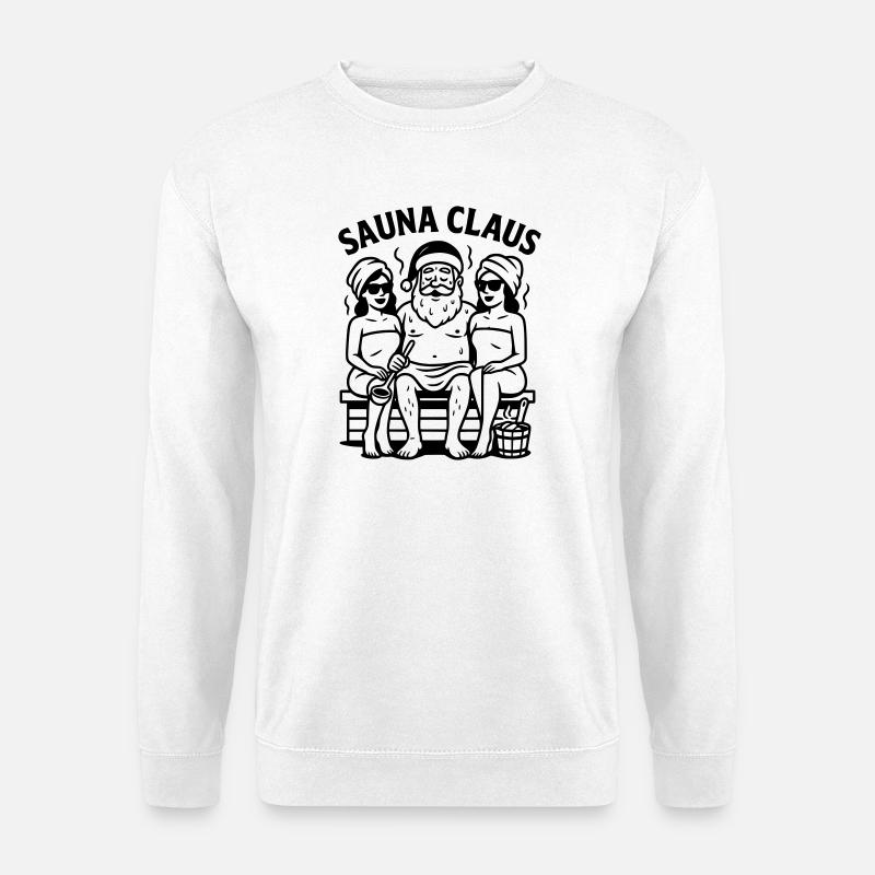 Sauna Weihnachten Santa Claus - Unisex Pullover - Weiß