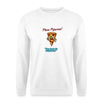 Pizza Pepperoni Angry Slice - Unisex Sweatshirt - white - Front