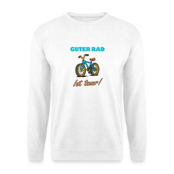 Bonne roue Dire cher Vélo - Sweat-shirt Unisexe - blanc - Devant