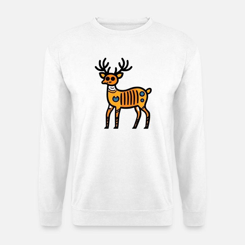 Hirsch Halloween Zombie - Unisex Pullover - Weiß