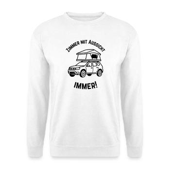 Roof tent with a view - Unisex Sweatshirt - white - Front